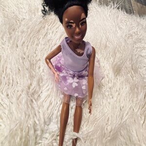 Purple Dress dark skin teaching Barbie  Doll